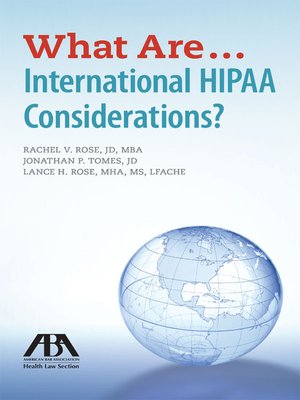 cover image of What Are...International HIPAA Considerations?